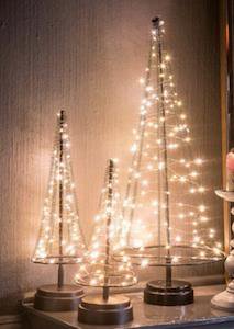 Afbeelding van Mini Fairybell zwart M 32cm hoog 60 LED warm wit